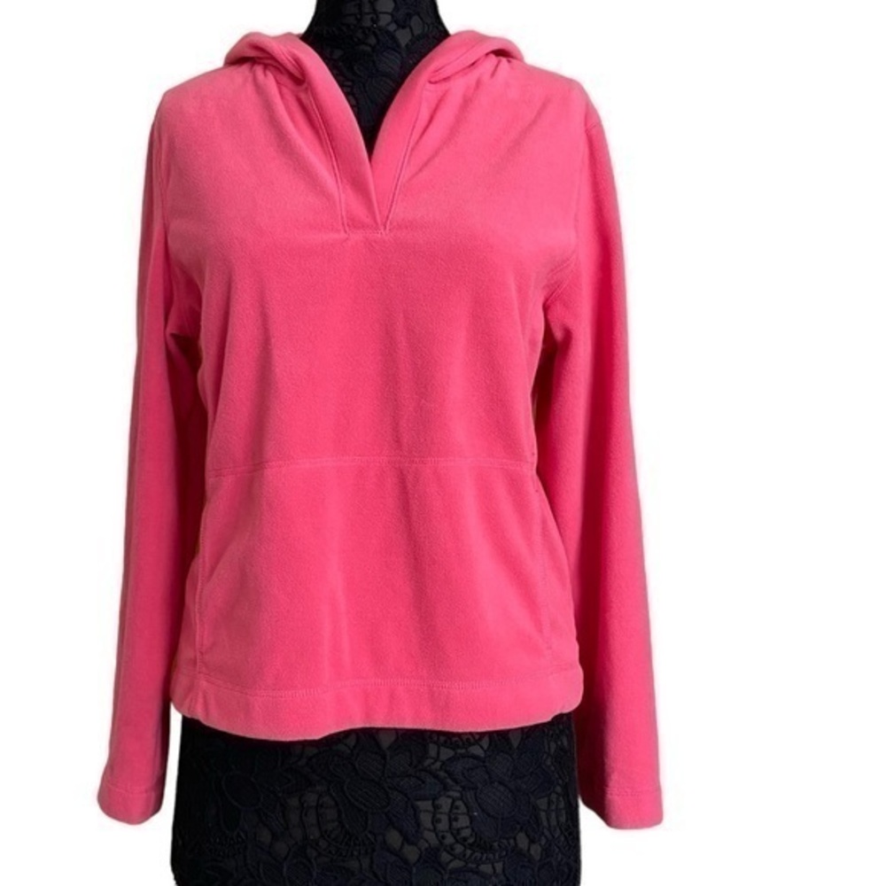 Tek Gear Y2K Hot Pink Cropped Fleece Hoodie Size Large EUC